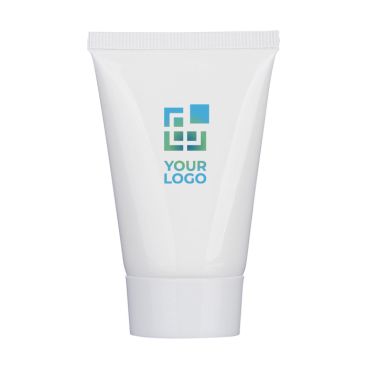 Crème solaire SPF30 parfum vanille dans tube blanc