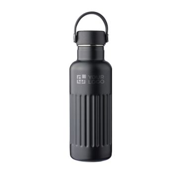 Bouteille en acier inoxydable recyclé avec bouchon à poignée 500ml