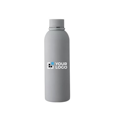 Gourde en acier inoxydable recyclé avec revêtement caoutchouc 500ml