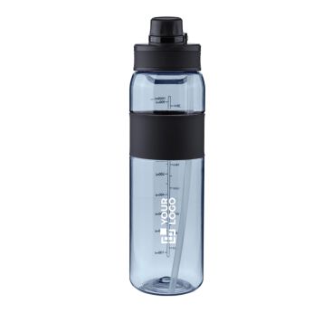 Gourde en plastique avec double option de boire par le bouchon 900ml