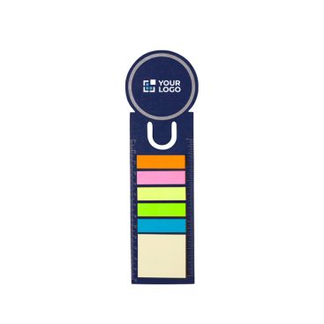 Marque-page en carton avec bandes adhésives colorées