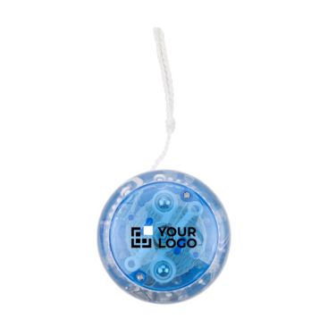Yo-yo translucide qui s’illumine à l’utilisation, avec cordon blanc