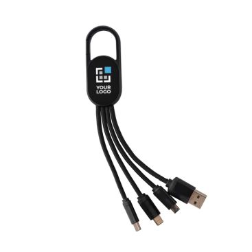 Set de câbles de charge 4 en 1 avec mousqueton et logo lumineux