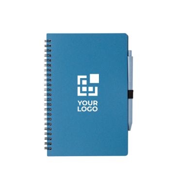 Carnet et stylo assortis en paille de blé, format A5, pages lignées