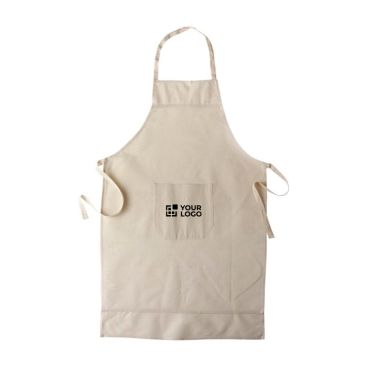 Tablier en coton avec une petite poche centrale 145 g/m²