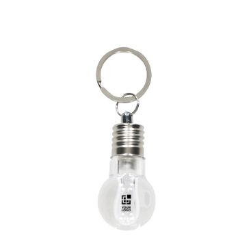 Porte-clés lampe en forme d’ampoule avec lumière blanche