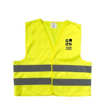 Gilet enfant réfléchissant personnalisé en polyester taille XS Mini