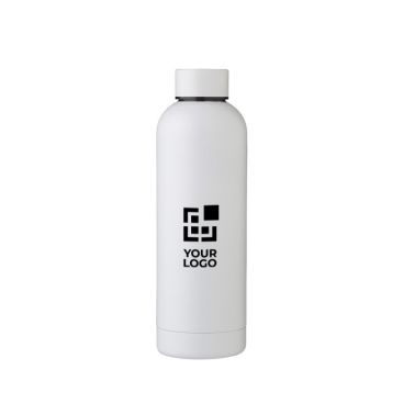 Bouteille thermos personnalisée en acier recyclé, finition mate 500ml