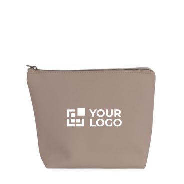 Trousse de toilette en cuir synthétique avec tirette assortie
