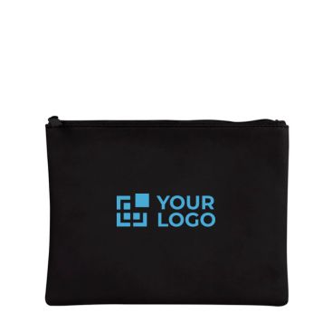 Trousse de toilette en cuir synthétique souple avec zip assorti