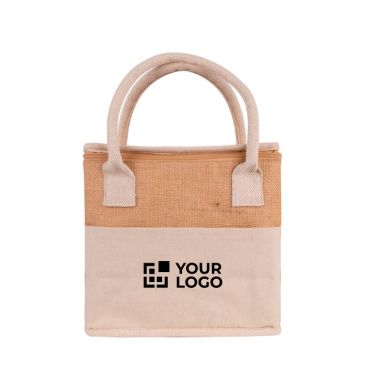 Sac isotherme en jute avec poignées renforcées en coton