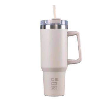 Gourde en inox recyclé avec paille et anse de transport 1,18 L
