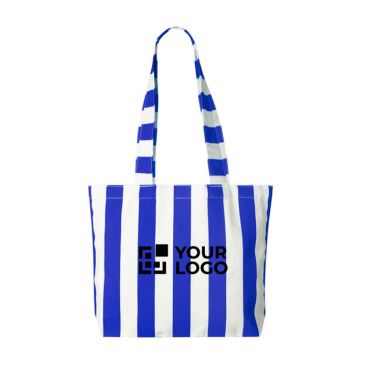 Sac de plage en coton recyclé avec design rayé