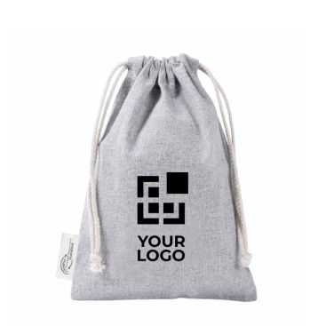 Sac en coton et polyester recyclé avec fermeture à cordons 120 g/m2