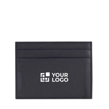 Porte-cartes en cuir noir dans boîte de présentation élégante