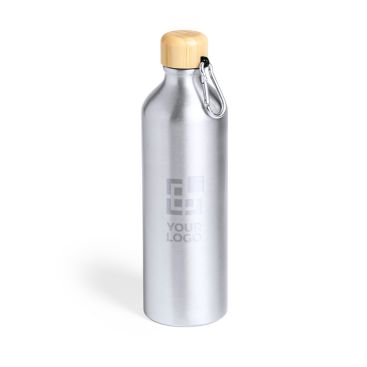 Grande gourde en aluminium avec mousqueton 800ml Helsinki