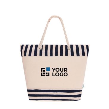 Sac en RPET avec intérieur en aluminium et motifs rayés