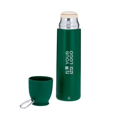 Thermos avec tasse de 120 ml en acier inoxydable recyclé 500 ml