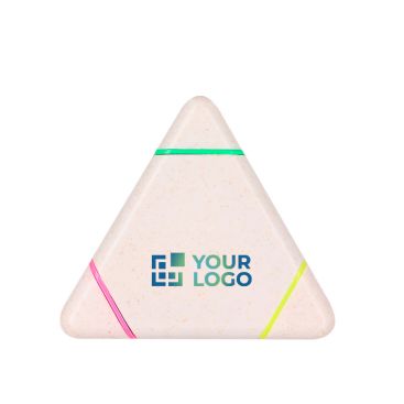 Marqueur triangulaire en fibre de blé avec 3 couleurs différentes