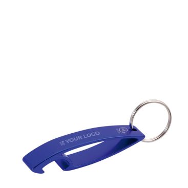 Porte-clés décapsuleur classique aluminium recyclé GRS pour bouteilles
