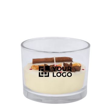 Bougie parfumée en cire végétale, parfum cannelle et agrumes