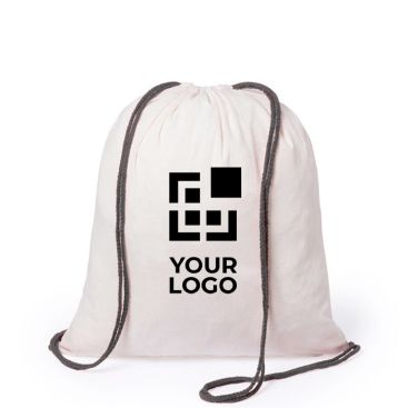 Sac publicitaire avec cordon de couleurs avec zone d'impression