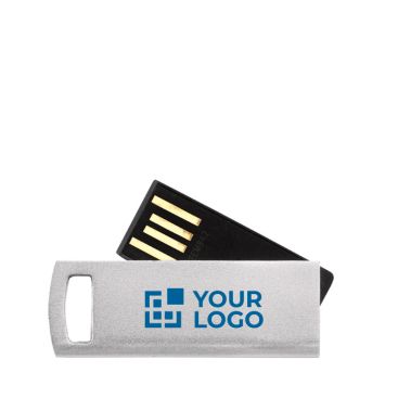 Clé USB compacte avec clip de couleur rotatif 