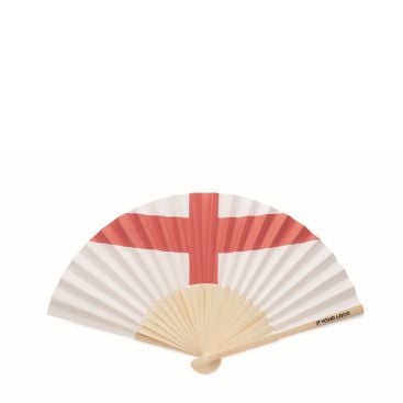 Eventail personnalisé avec drapeau français et logo