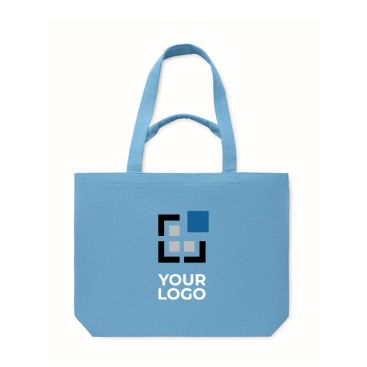 Sac en tissu recyclé avec anses courtes et longues 320 g/m²