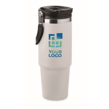 Gobelet à double paroi avec paille, bec et anse de transport 850 ml