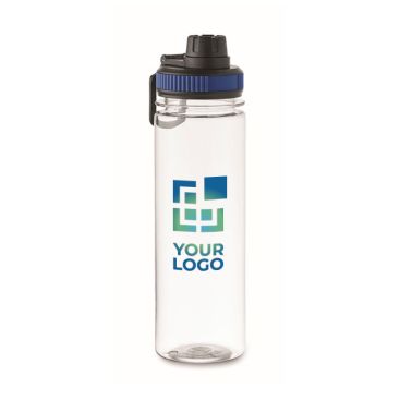 Bouteille transparente RPET avec couvercle et anse de transport 750 ml