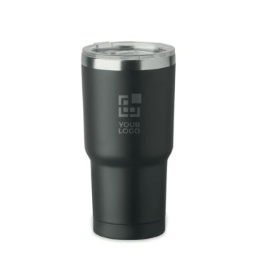 Gobelet en inox avec couvercle à ouverture coulissante 500 ml