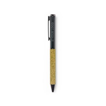 Stylo à bille rotatif fabriqué en matériaux recyclés, encre bleue