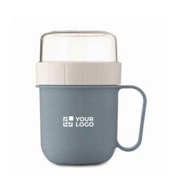 Tasse à emporter pour le petit-déjeuner avec 2 compartiments, 450 ml