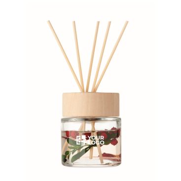 Diffuseur avec 6 bâtonnets parfumés à la vanille et décor floral