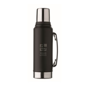 Thermos en inox recyclé avec un verre et poignée latérale 1L