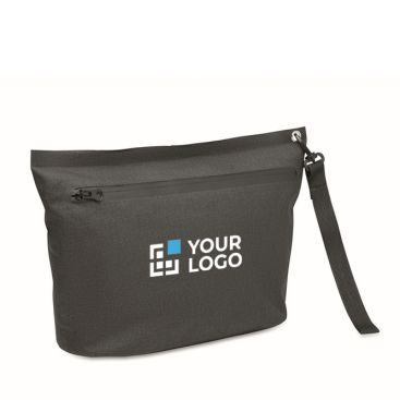 Pochette RPET étanche pour documents avec une dragonne