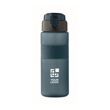 Bouteille RPET avec bouchon rabattable et paille incluse 500ml