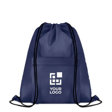 Sac cordon personnalisable avec une poche avec zone d'impression