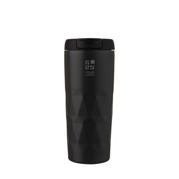 Gourde isotherme géométrique colorée avec zone d'impression