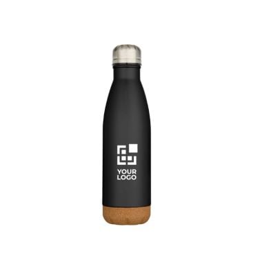 Bouteille en acier inoxydable à double paroi avec base en liège 500 ml