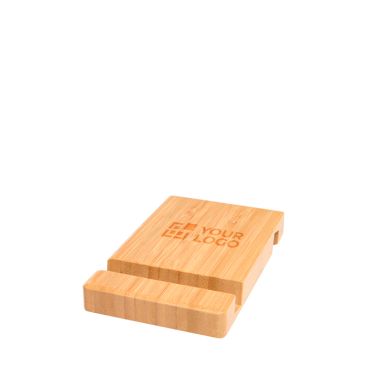 Support en bambou pour appareils électroniques avec deux angles