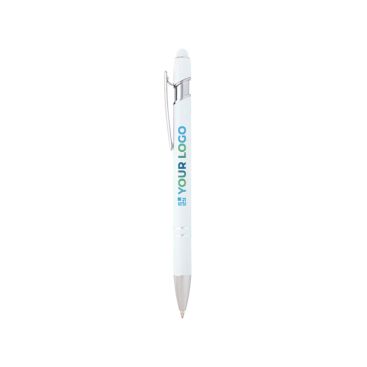 Stylo en aluminium recyclé avec finition argentée, encre noire