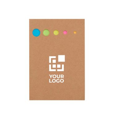 Marque-page en bois avec petites et grandes notes adhésives