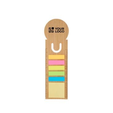 Notes adhésives colorées petites et grandes avec règle intégrée