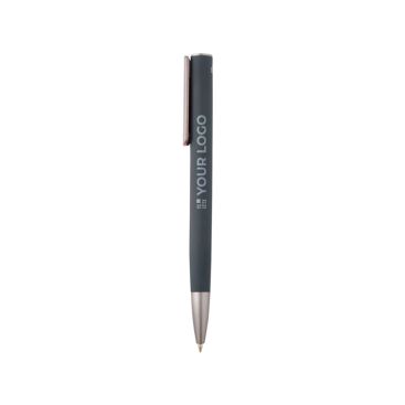 Stylo en aluminium recyclé avec clip argenté, encre bleue
