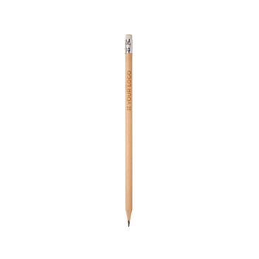 Crayon en bois de peuplier avec gomme et mine en graphite