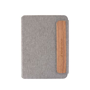 Porte-documents écologique avec fermeture en noyer A5, pages lignées