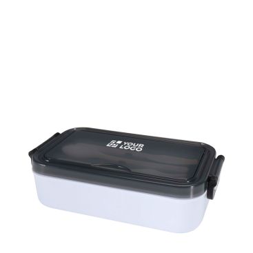 Lunch box en plastique avec couverts assortis et grand compartiment