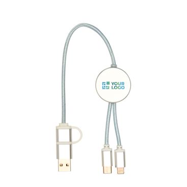 Câble en aluminium et plastique recyclé avec charge rapide 5 en 1